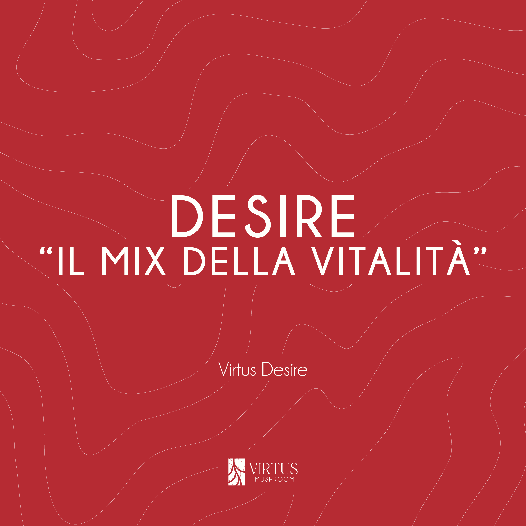 Grafica di presentazione per il Virtus Desire biologico italiano - Virtus Mushroom