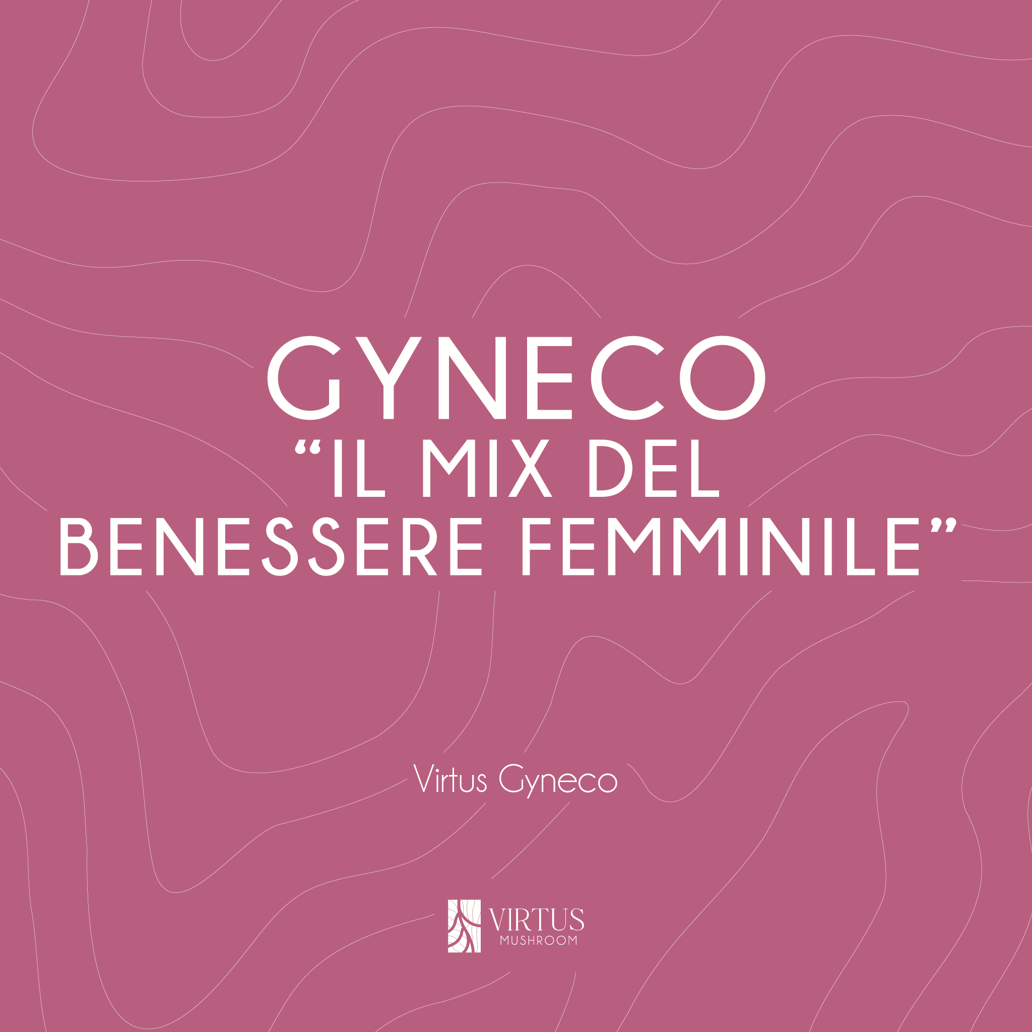 Grafica di presentazione per il Virtus Gyneco biologico italiano - Virtus Mushroom
