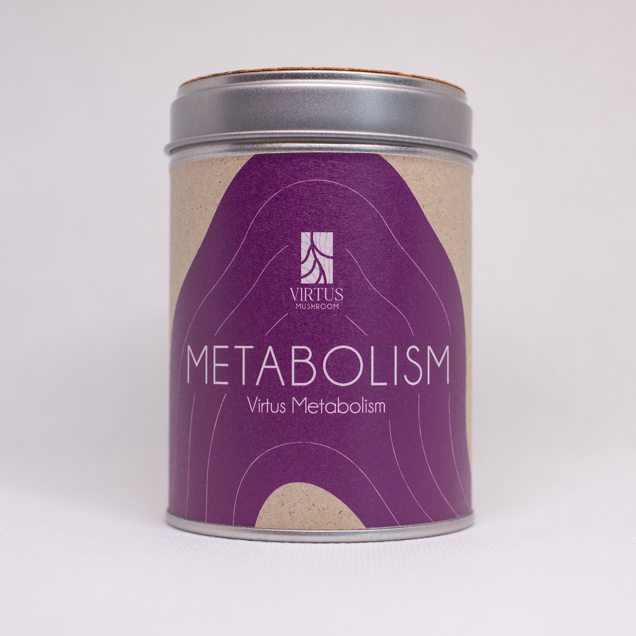 Virtus Metabolism biologico: barattolo con tappo in sughero isolato su campo bianco - Virtus Mushroom